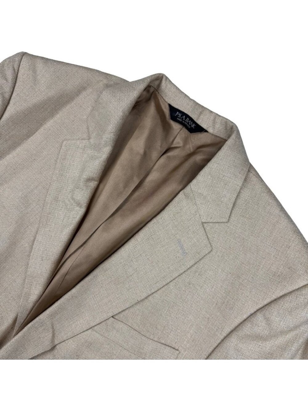 Jos A Bank Men's Wool Blend 2-Button Blazer Jacket Light Beige • 43R